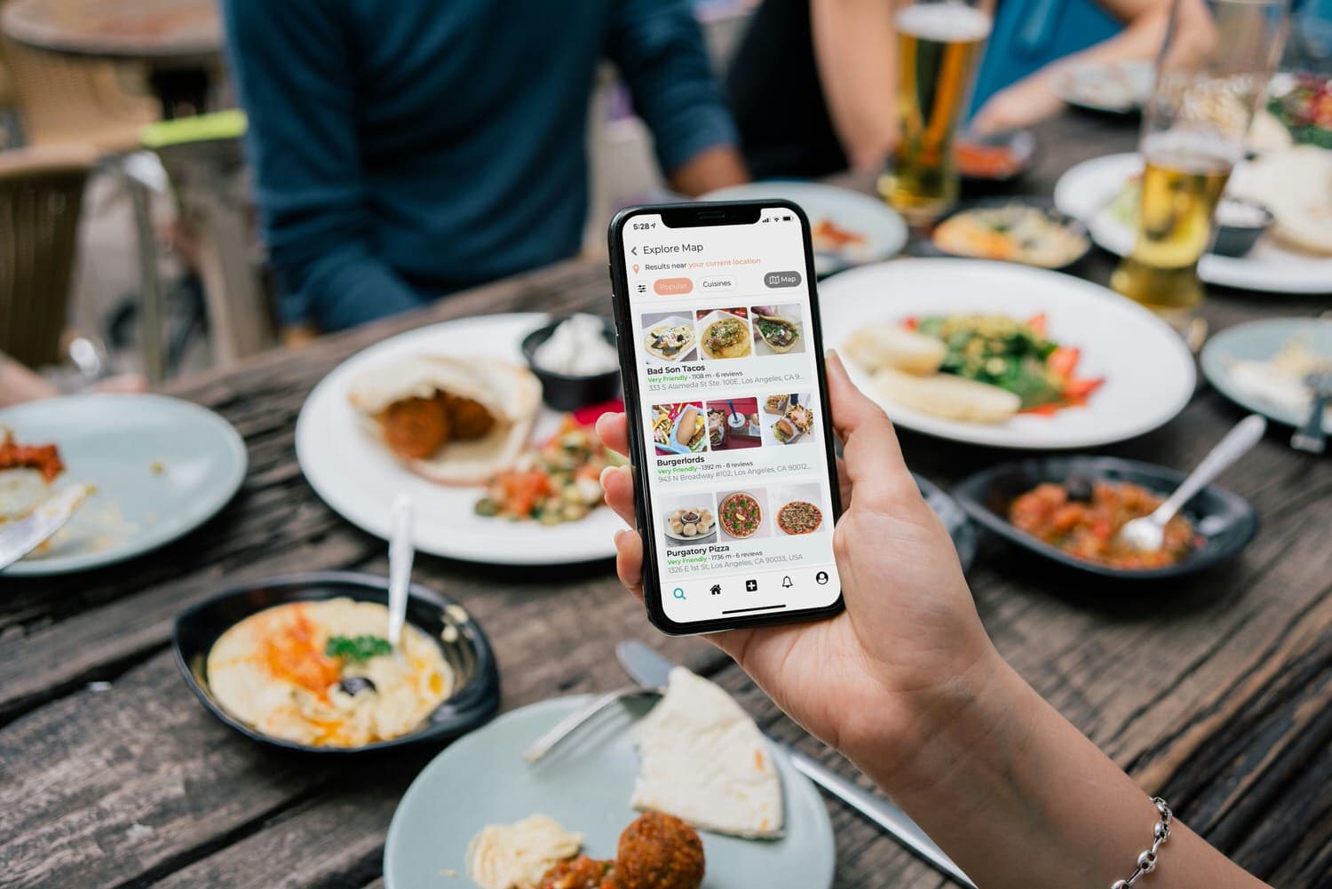 Tapto walkthrough preview showing a diner-friendly digital menu.